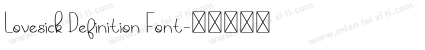 Lovesick Definition Font字体转换